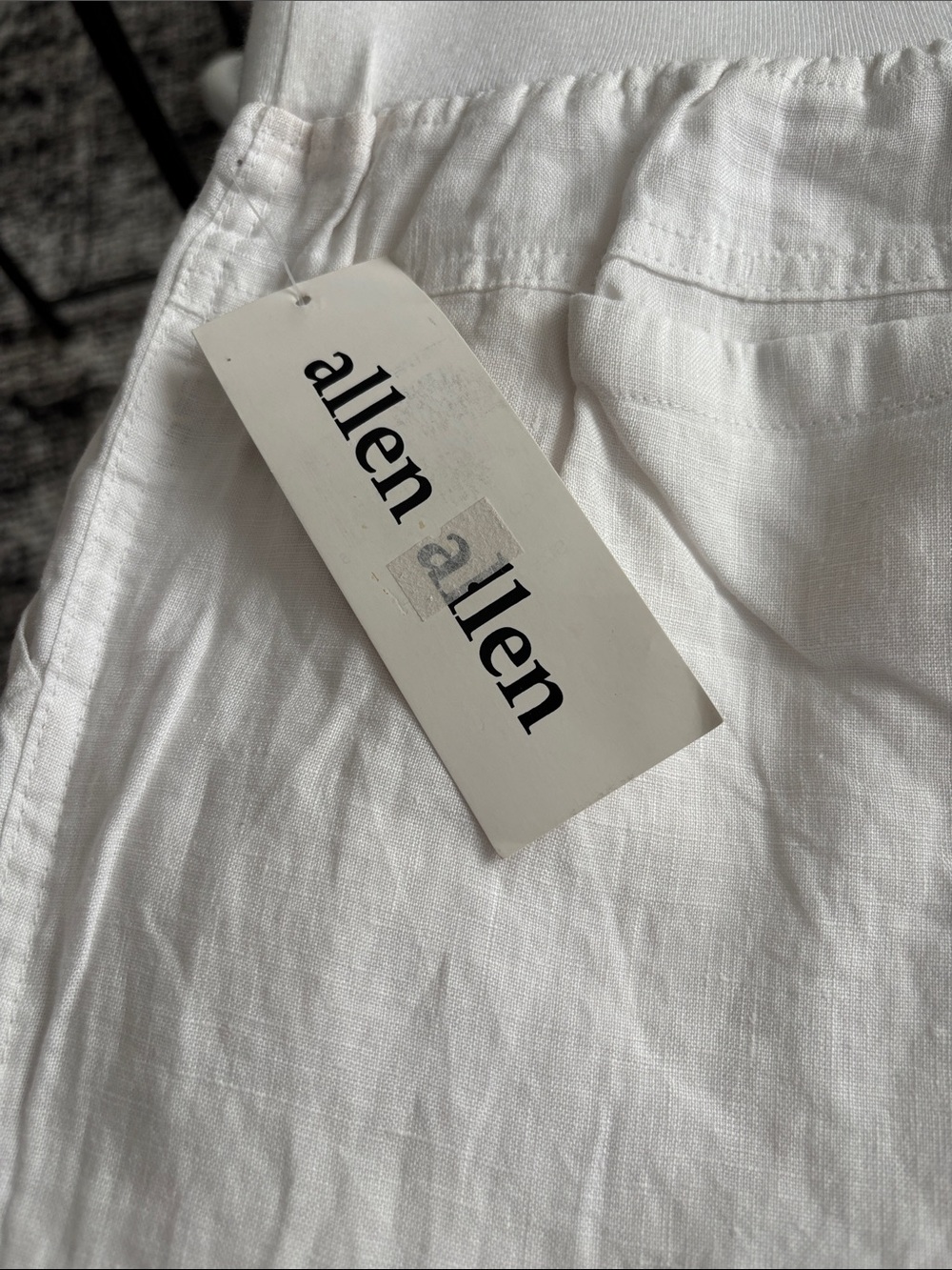 Allen Allen White Wide Leg Pants